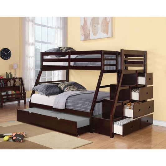 BB224 - Twin / Full Bunk Bed with Storage