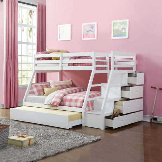 BB225 - Twin / Full Bunk Bed with Storage