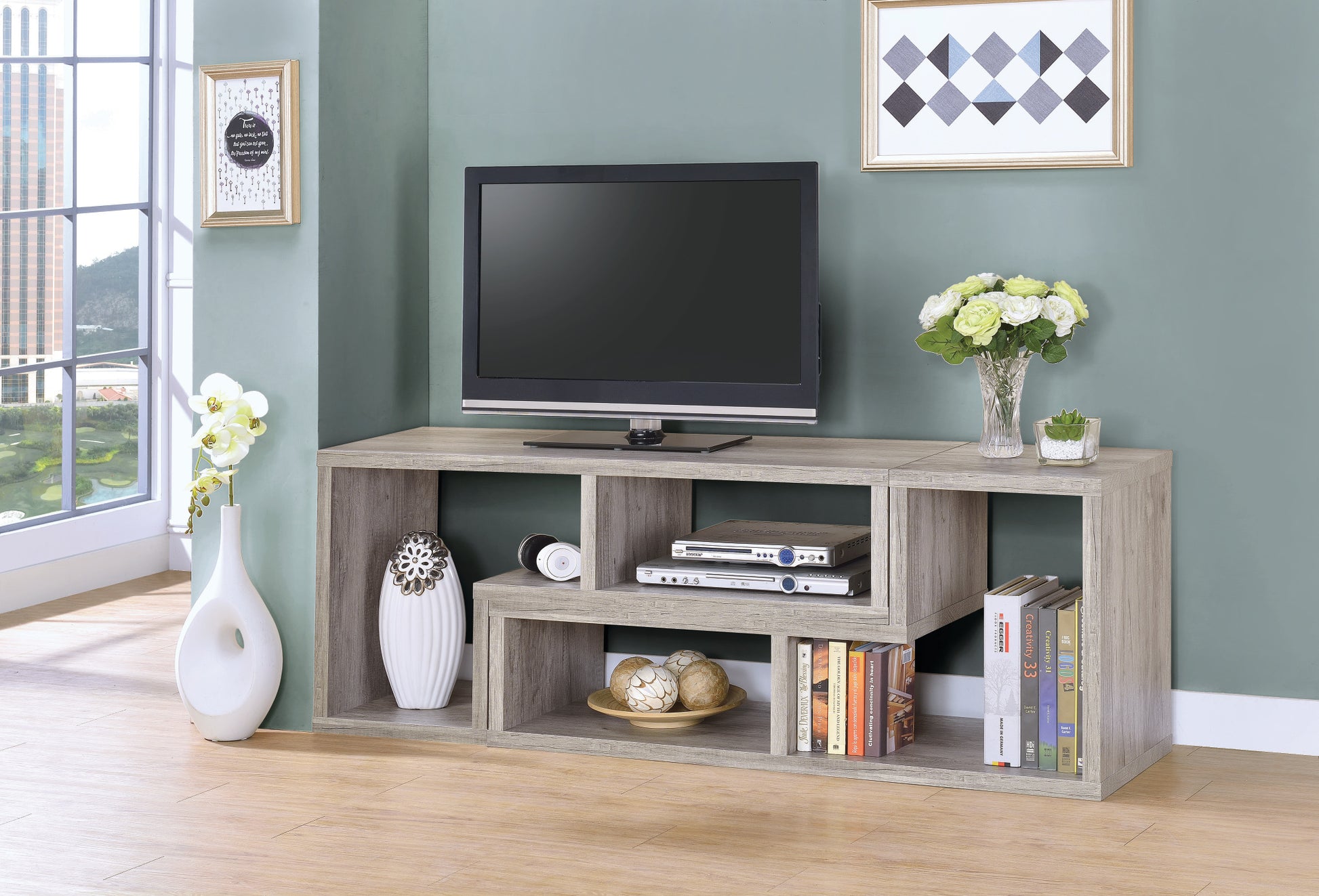 TV6155 - TV Stand Grey Driftwood