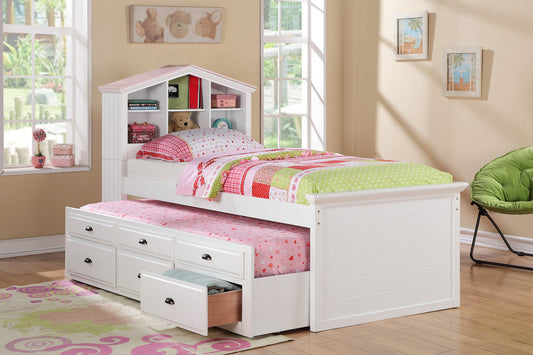 SB9894 - Twin Bed Frame with Trundle and Storage