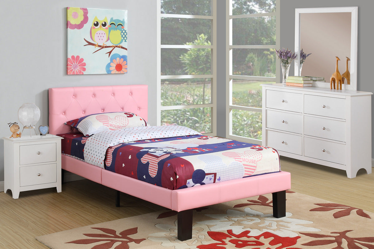 SB9898BL - 4 pcs Twin Bedroom Set Pink
