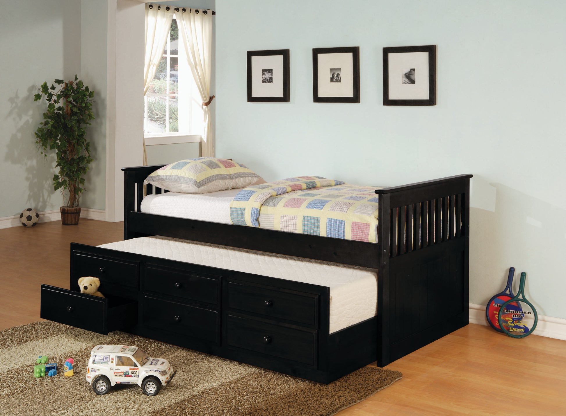 CB5555 - Twin Captain's Bed with Trundle