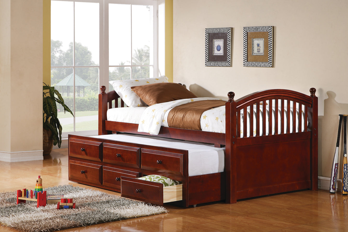 CB5551 - Twin Captain's Bed with Trundle