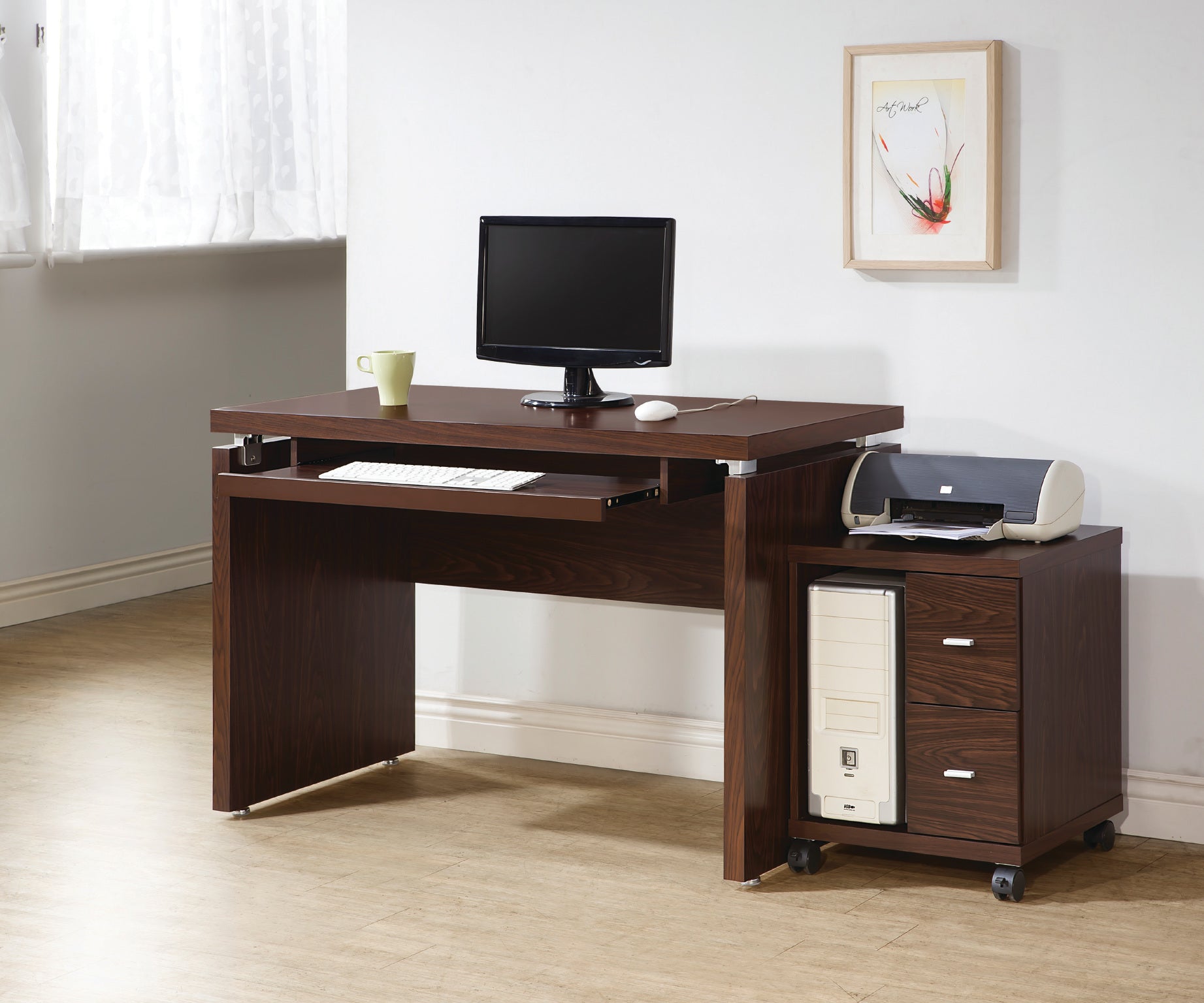 OF6387 - Office Desk and Mobile CPU Stand