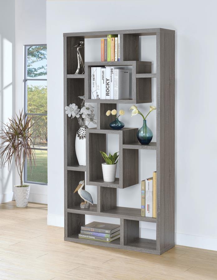 BC7827CA - Bookcase Weathered Grey