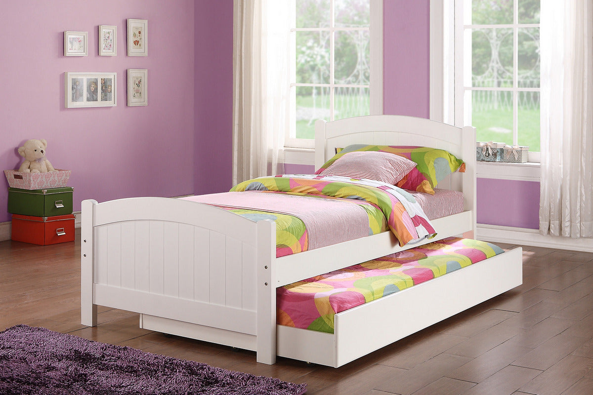SB9899 - Twin Bed Frame with Trundle White