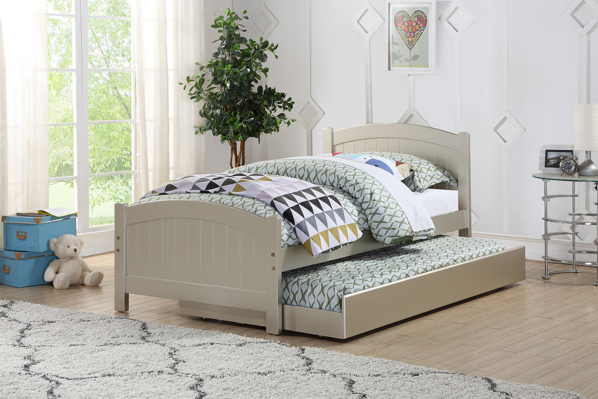 SB9899 - Twin Bed Frame with Trundle Silver